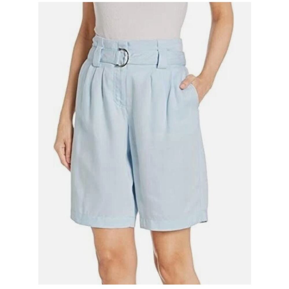 GUESS Women's Maece Bermuda Short, Blue Isle, 6, NEW